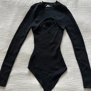 Abercrombie Long Sleeve Black Bodysuit